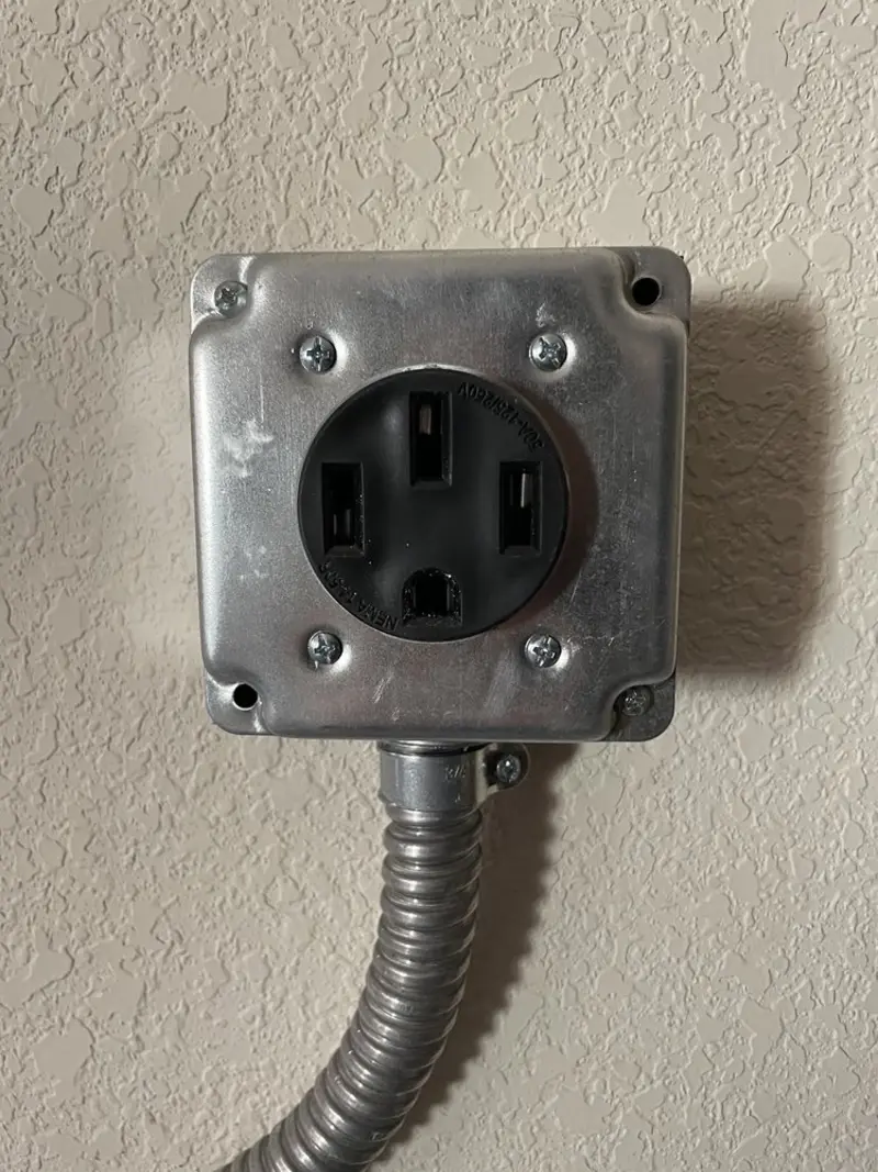 NEMA 14-50 outlet installed for Electrical Panel Upgrade in Scissors